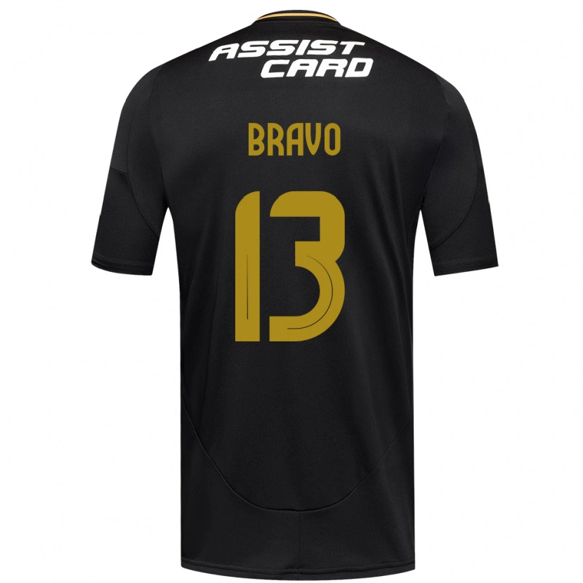 Danxen Mulher Camisola Santiago Bravo #13 Preto Branco Alternativa 2025/26 Camisa