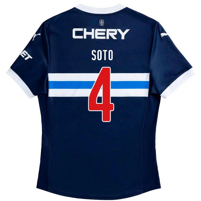 Danxen Mulher Camisola Guillermo Soto #4 Azul Royal Branco Alternativa 2025/26 Camisa