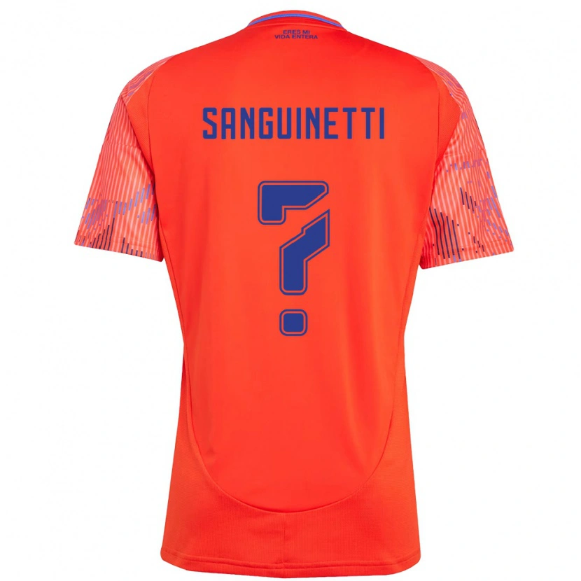 Danxen Mulher Camisola Fernando Sanguinetti #0 Laranja Vermelho Alternativa 2025/26 Camisa