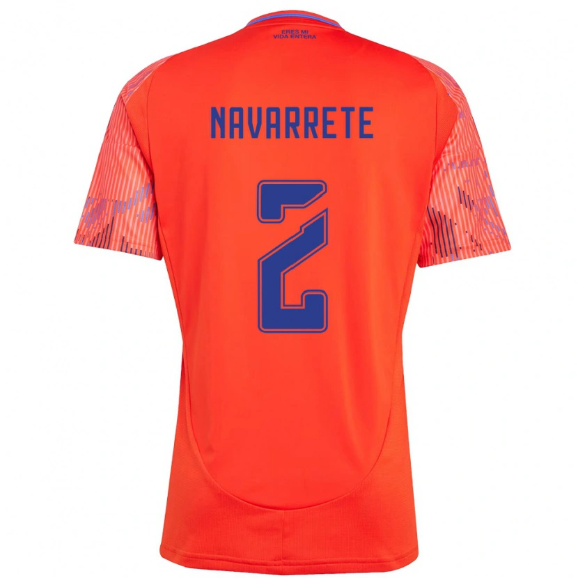 Danxen Mulher Camisola Daniel Navarrete #2 Laranja Vermelho Alternativa 2025/26 Camisa