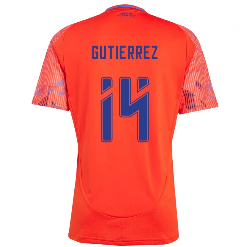 Danxen Mulher Camisola Ana Gutiérrez #14 Laranja Vermelho Alternativa 2025/26 Camisa