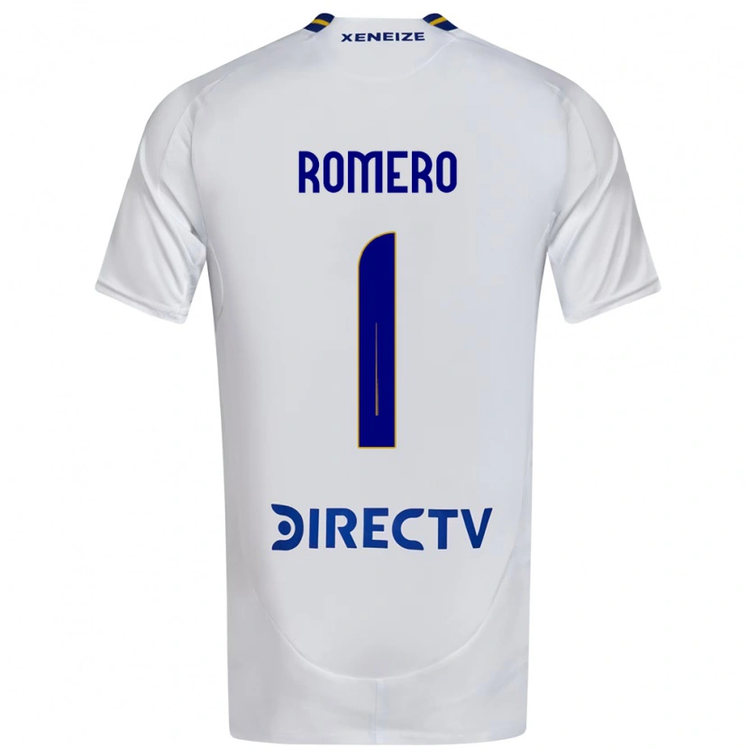 Danxen Mulher Camisola Sergio Romero #1 Branco Azul Alternativa 2025/26 Camisa