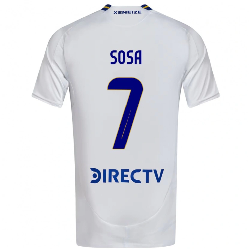 Danxen Mulher Camisola Elián Sosa #7 Branco Azul Alternativa 2025/26 Camisa