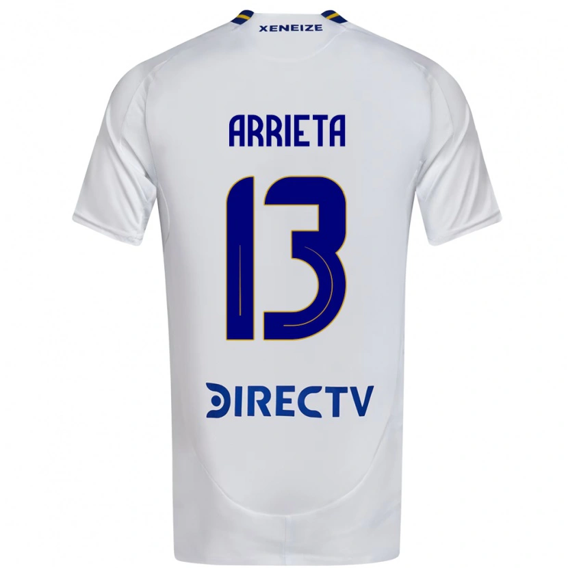 Danxen Mulher Camisola Thomas Arrieta #13 Branco Azul Alternativa 2025/26 Camisa