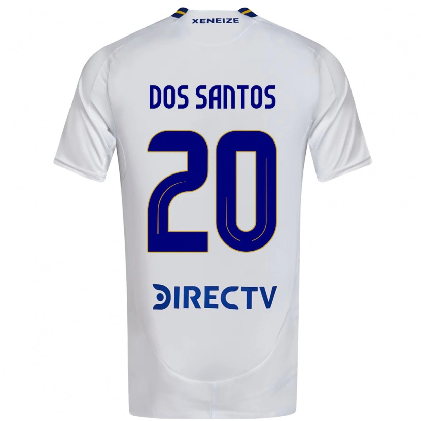 Danxen Mulher Camisola Celeste Dos Santos #20 Branco Azul Alternativa 2025/26 Camisa