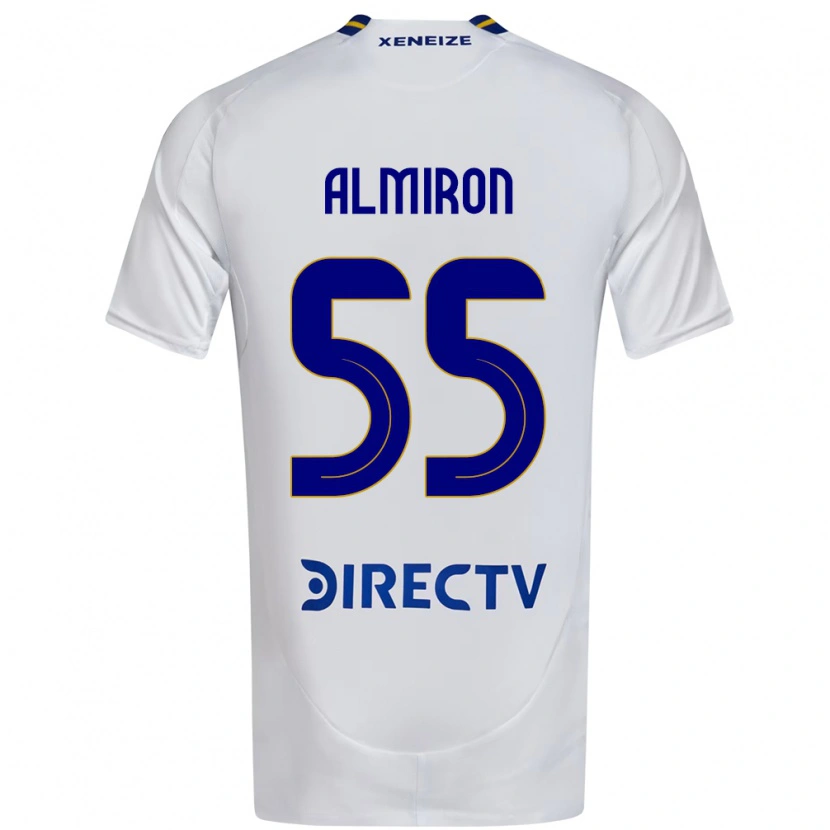 Danxen Mulher Camisola Ezequiel Almiron #55 Branco Azul Alternativa 2025/26 Camisa