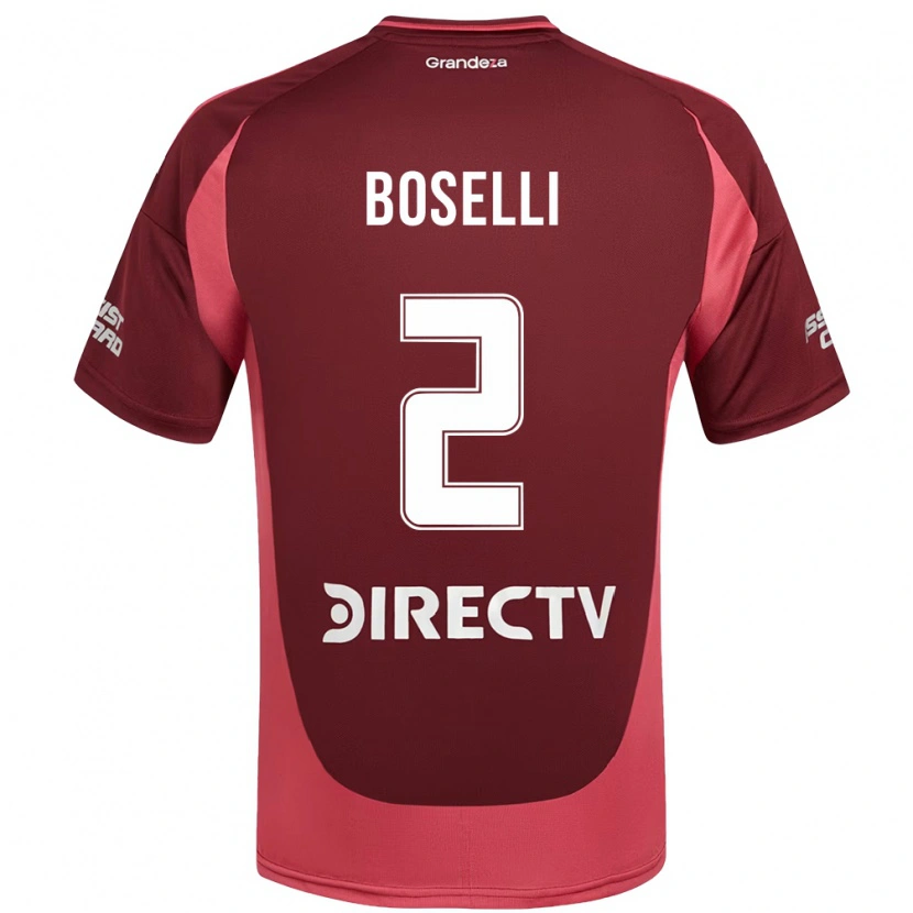 Danxen Mulher Camisola Sebastián Boselli #2 Bordô Magenta Alternativa 2025/26 Camisa
