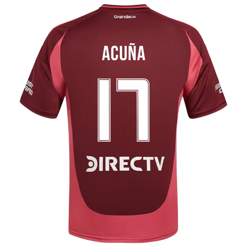 Danxen Mulher Camisola Ayelén Acuña #17 Bordô Magenta Alternativa 2025/26 Camisa