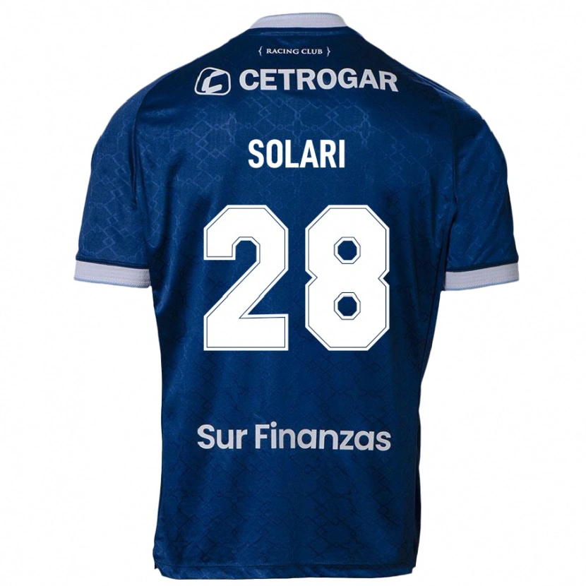 Danxen Mulher Camisola Santiago Solari #28 Azul Escuro Alternativa 2025/26 Camisa