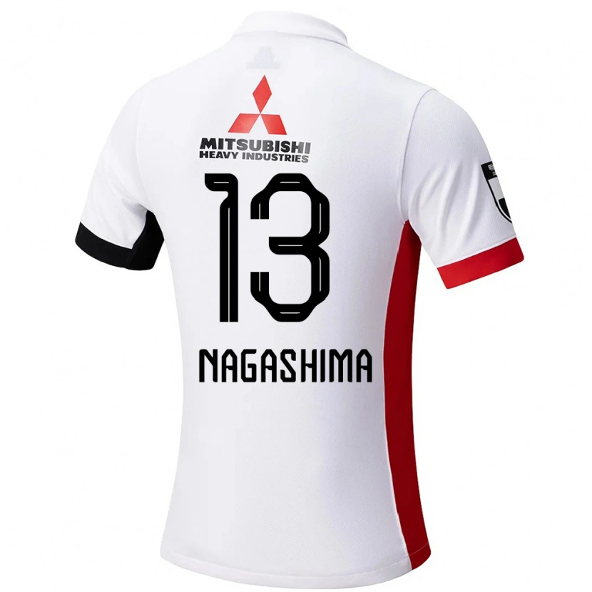 Danxen Mulher Camisola Reina Nagashima #13 Branco Preto Alternativa 2025/26 Camisa