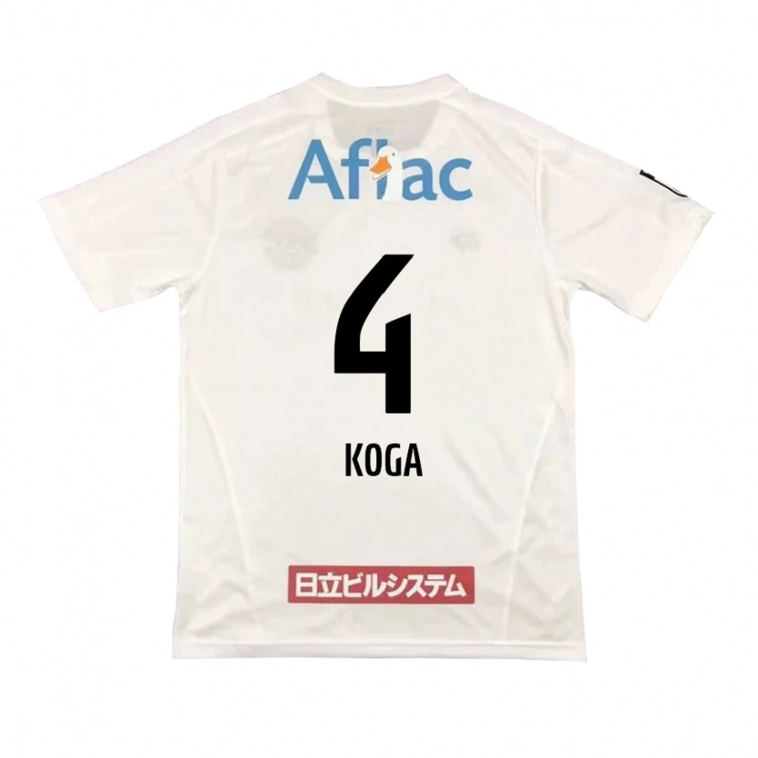 Danxen Mulher Camisola Taiyo Koga #4 Cinza Claro Bege Alternativa 2025/26 Camisa