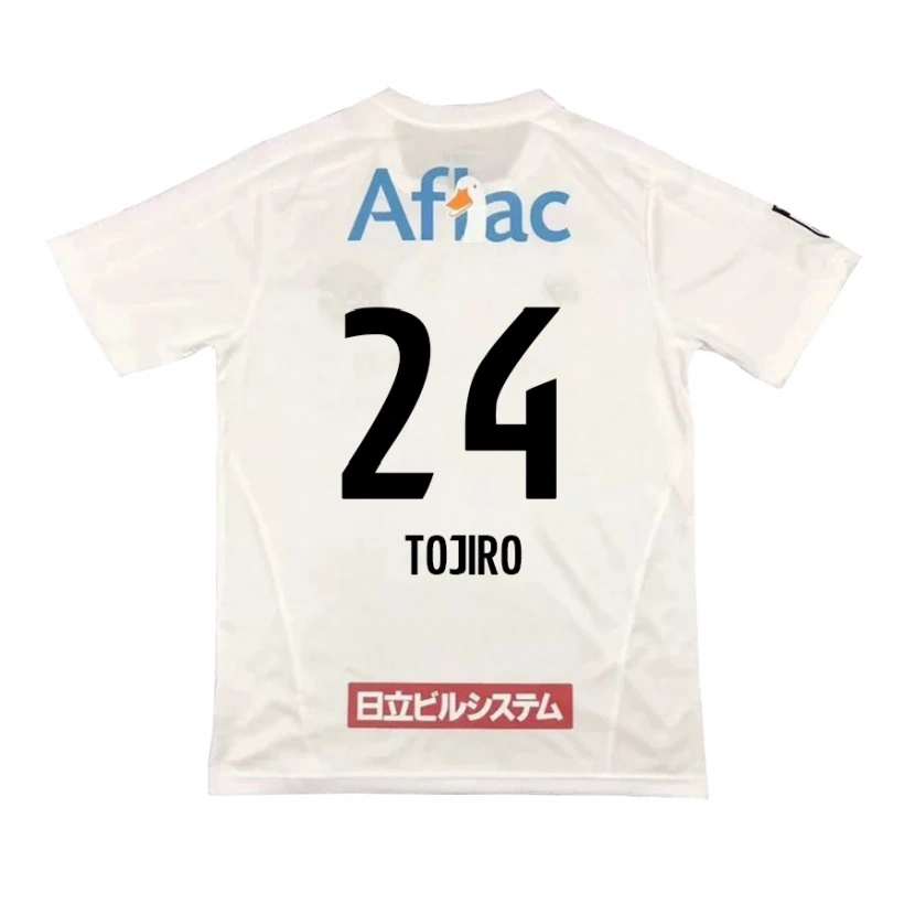 Danxen Mulher Camisola Tojiro Kubo #24 Cinza Claro Bege Alternativa 2025/26 Camisa