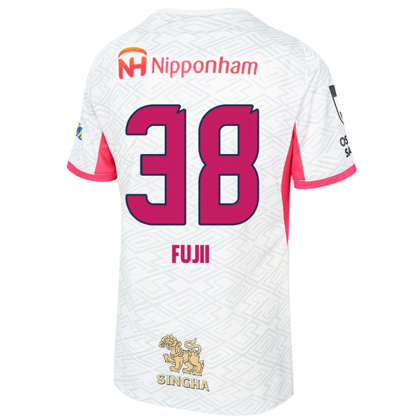 Danxen Mulher Camisola Ryuya Fujii #38 Branco Rosa Sakura Alternativa 2025/26 Camisa