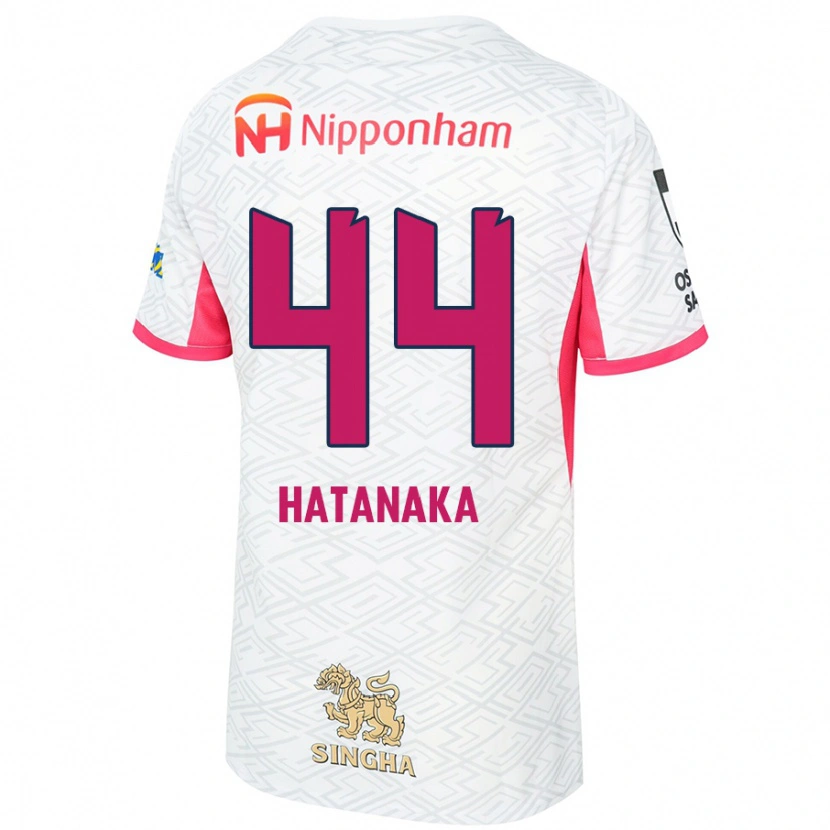 Danxen Mulher Camisola Shinnosuke Hatanaka #44 Branco Rosa Sakura Alternativa 2025/26 Camisa