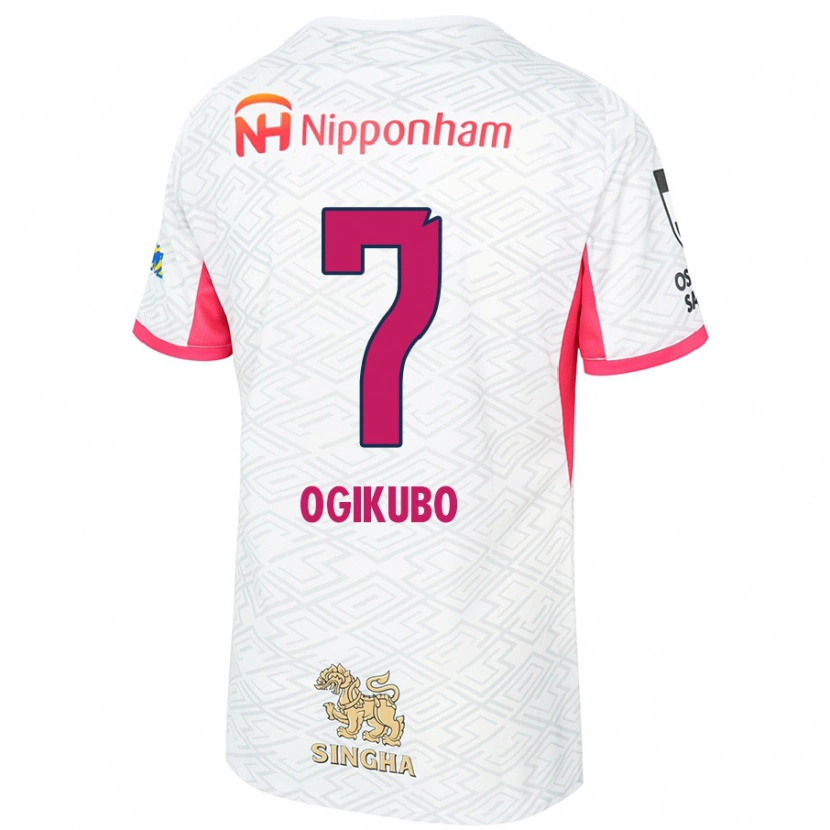 Danxen Mulher Camisola Yuri Ogikubo #7 Branco Rosa Sakura Alternativa 2025/26 Camisa