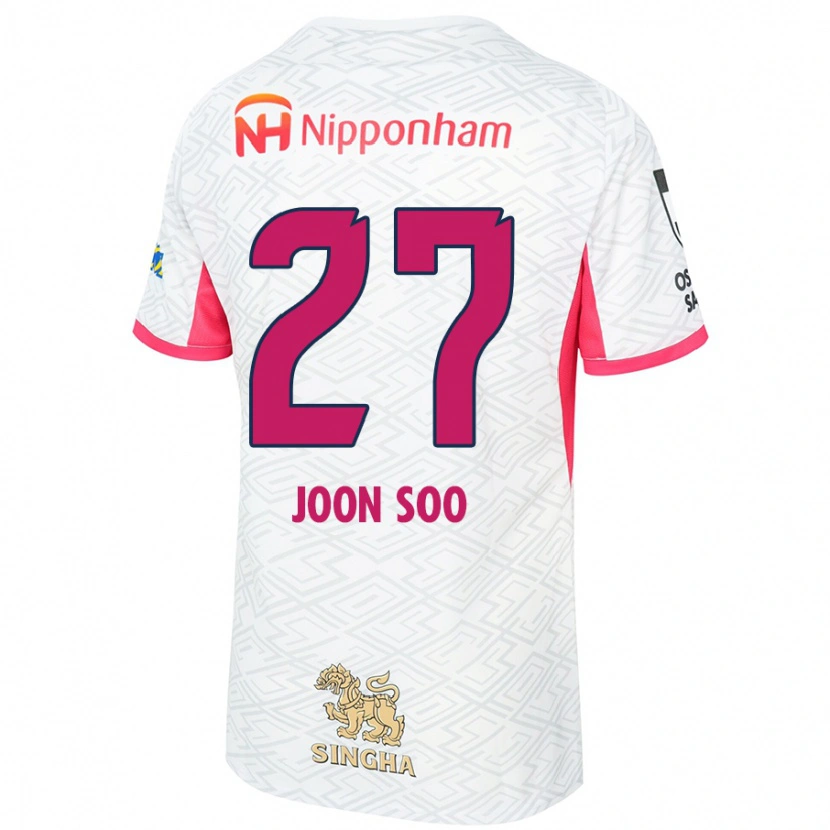 Danxen Mulher Camisola Ahn Joon-Soo #27 Branco Rosa Sakura Alternativa 2025/26 Camisa