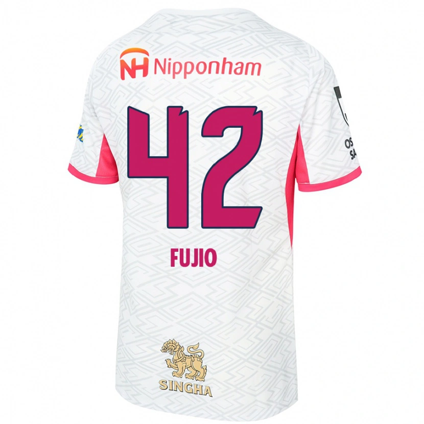 Danxen Mulher Camisola Shota Fujio #42 Branco Rosa Sakura Alternativa 2025/26 Camisa