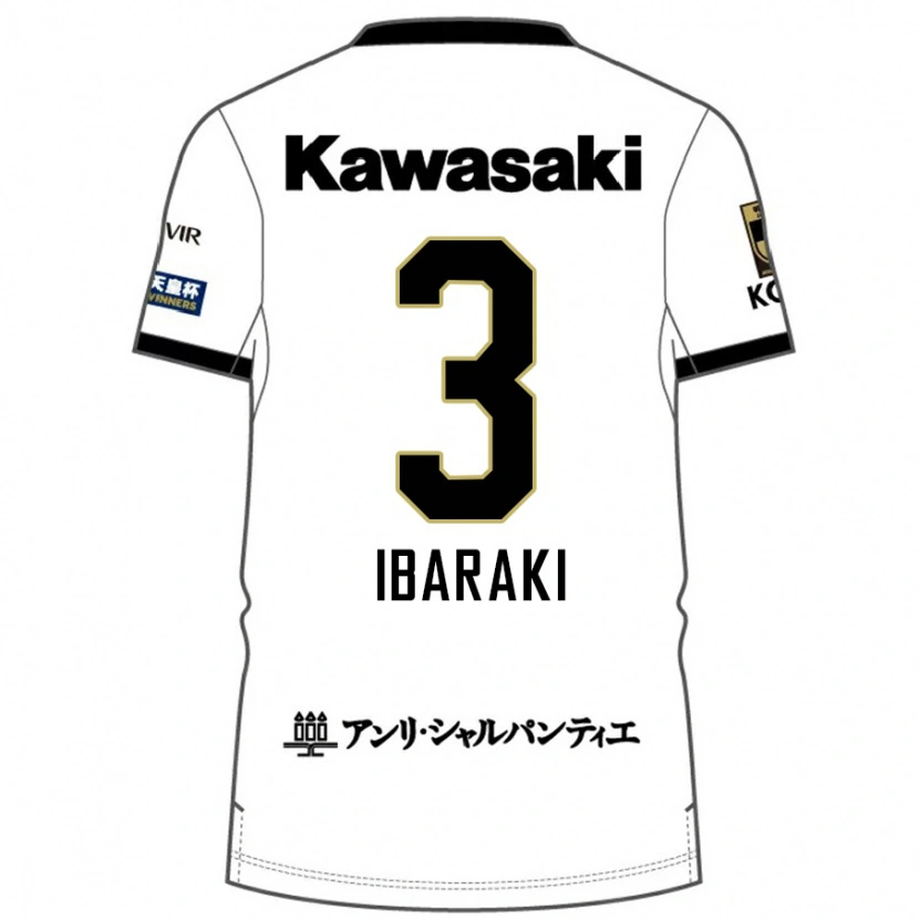 Danxen Mulher Camisola Riku Ibaraki #3 Branco Preto Alternativa 2025/26 Camisa