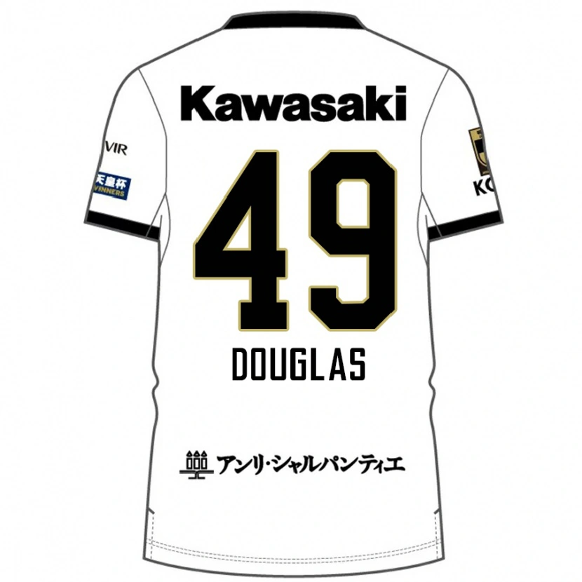 Danxen Mulher Camisola Douglas #49 Branco Preto Alternativa 2025/26 Camisa