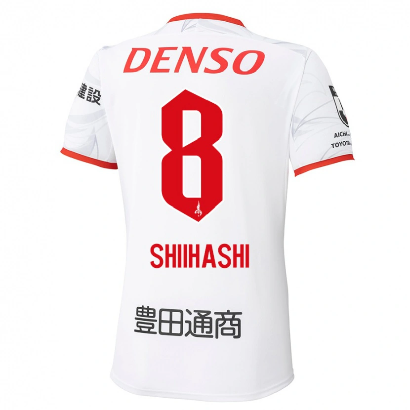 Danxen Mulher Camisola Keiya Shiihashi #8 Branco Vermelho Alternativa 2025/26 Camisa