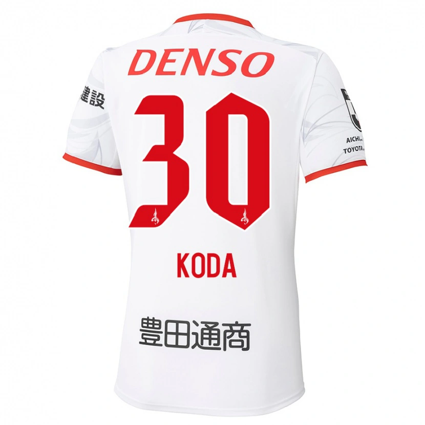 Danxen Mulher Camisola Hidemasa Koda #30 Branco Vermelho Alternativa 2025/26 Camisa