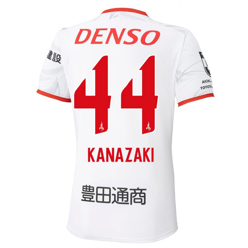 Danxen Mulher Camisola Mu Kanazaki #44 Branco Vermelho Alternativa 2025/26 Camisa