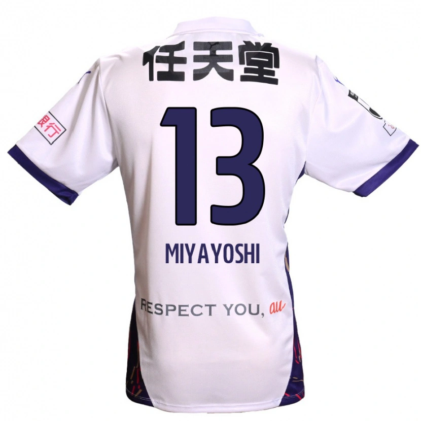 Danxen Mulher Camisola Takumi Miyayoshi #13 Branco Roxo Preto Alternativa 2025/26 Camisa