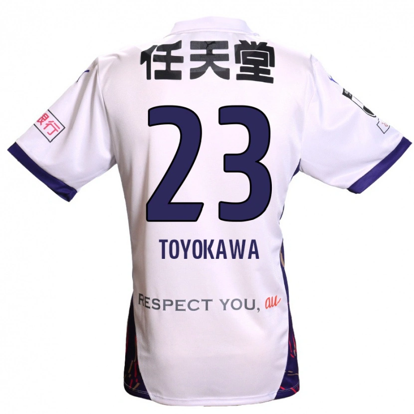 Danxen Mulher Camisola Yuta Toyokawa #23 Branco Roxo Preto Alternativa 2025/26 Camisa