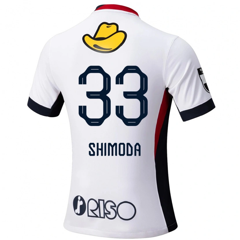 Danxen Mulher Camisola Yoshihiro Shimoda #33 Branco Preto Alternativa 2025/26 Camisa