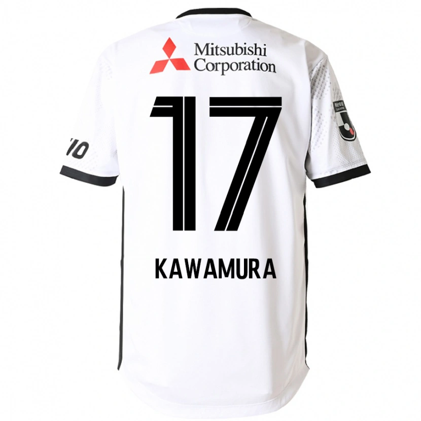 Danxen Mulher Camisola Riku Kawamura #17 Branco Preto Alternativa 2025/26 Camisa