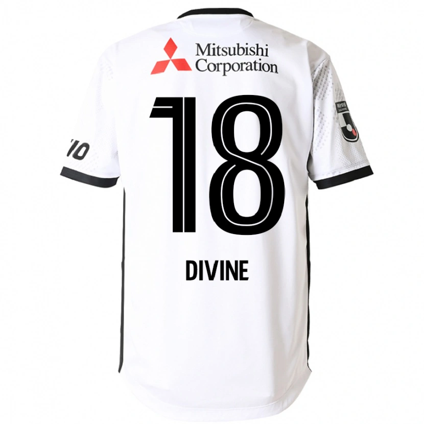 Danxen Mulher Camisola Divine Chinedu Otani #18 Branco Preto Alternativa 2025/26 Camisa