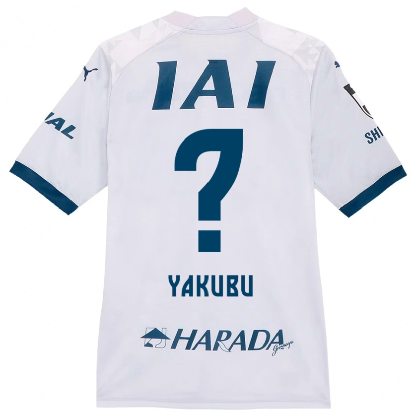 Danxen Mulher Camisola Aziz Yakubu #0 Branco Azul Royal Alternativa 2025/26 Camisa