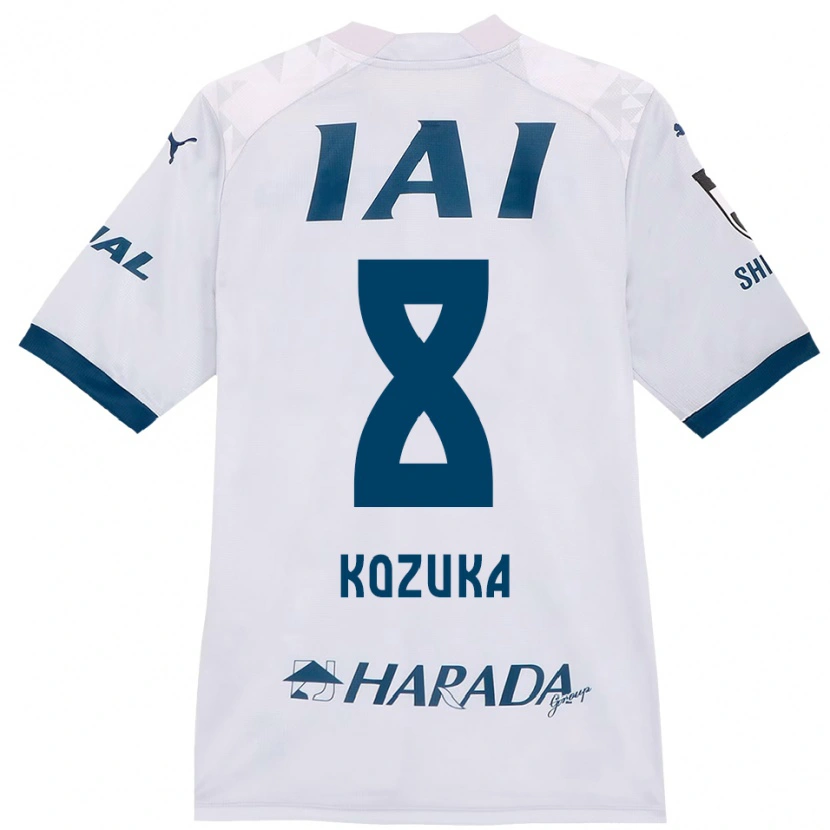 Danxen Mulher Camisola Kazuki Kozuka #8 Branco Azul Royal Alternativa 2025/26 Camisa