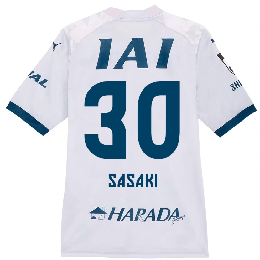 Danxen Mulher Camisola Tomotaro Sasaki #30 Branco Azul Royal Alternativa 2025/26 Camisa