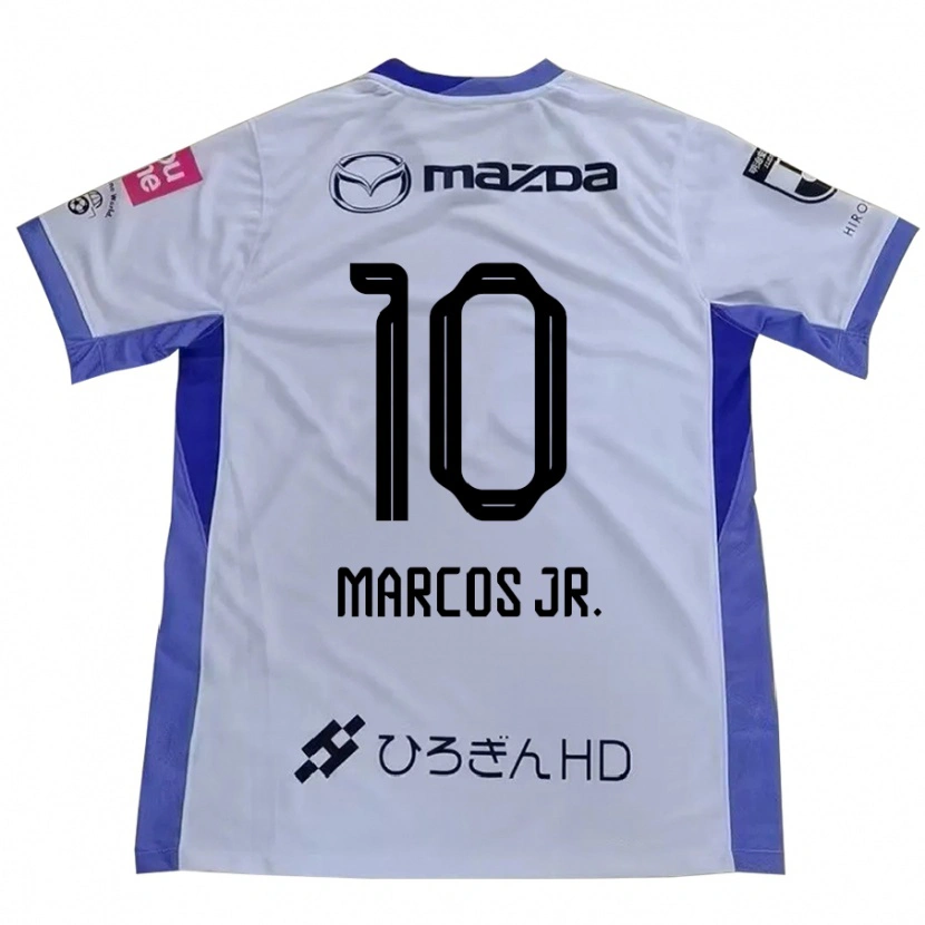 Danxen Mulher Camisola Marcos Júnior #10 Branco Laranja Alternativa 2025/26 Camisa