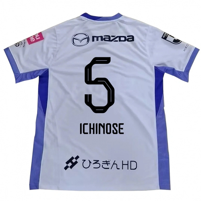 Danxen Mulher Camisola Chisato Ichinose #5 Branco Laranja Alternativa 2025/26 Camisa