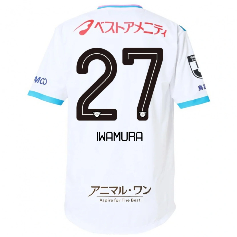 Danxen Mulher Camisola Junnosuke Iwamura #27 Branco Rosa Alternativa 2025/26 Camisa