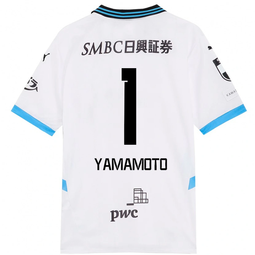 Danxen Mulher Camisola Kensho Yamamoto #1 Branco Azul Celeste Alternativa 2025/26 Camisa