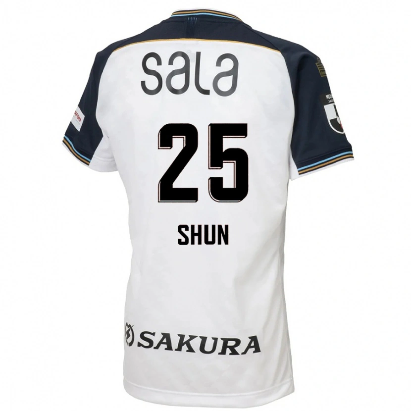 Danxen Mulher Camisola Shun Nakamura #25 Branco Preto Alternativa 2025/26 Camisa