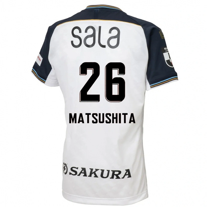 Danxen Mulher Camisola Sota Matsushita #26 Branco Preto Alternativa 2025/26 Camisa