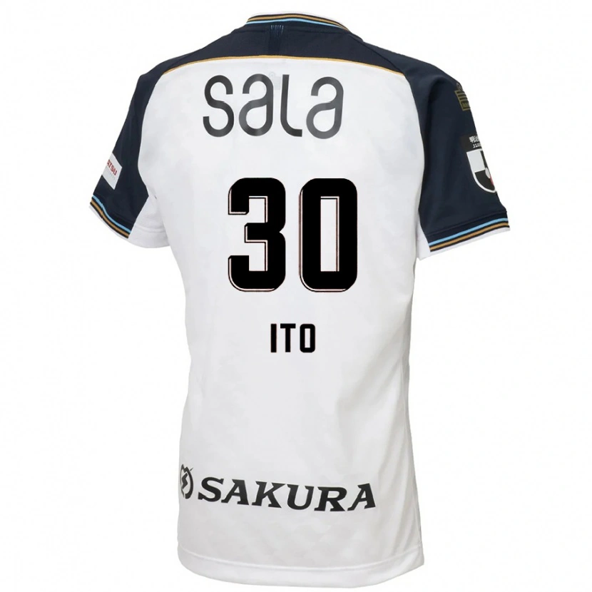 Danxen Mulher Camisola Chikara Ito #30 Branco Preto Alternativa 2025/26 Camisa