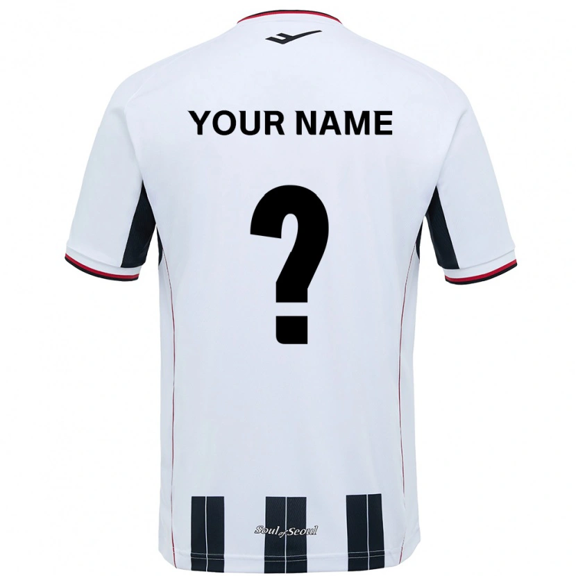 Danxen Mulher Camisola Seu Nome #0 Branco Preto Alternativa 2025/26 Camisa