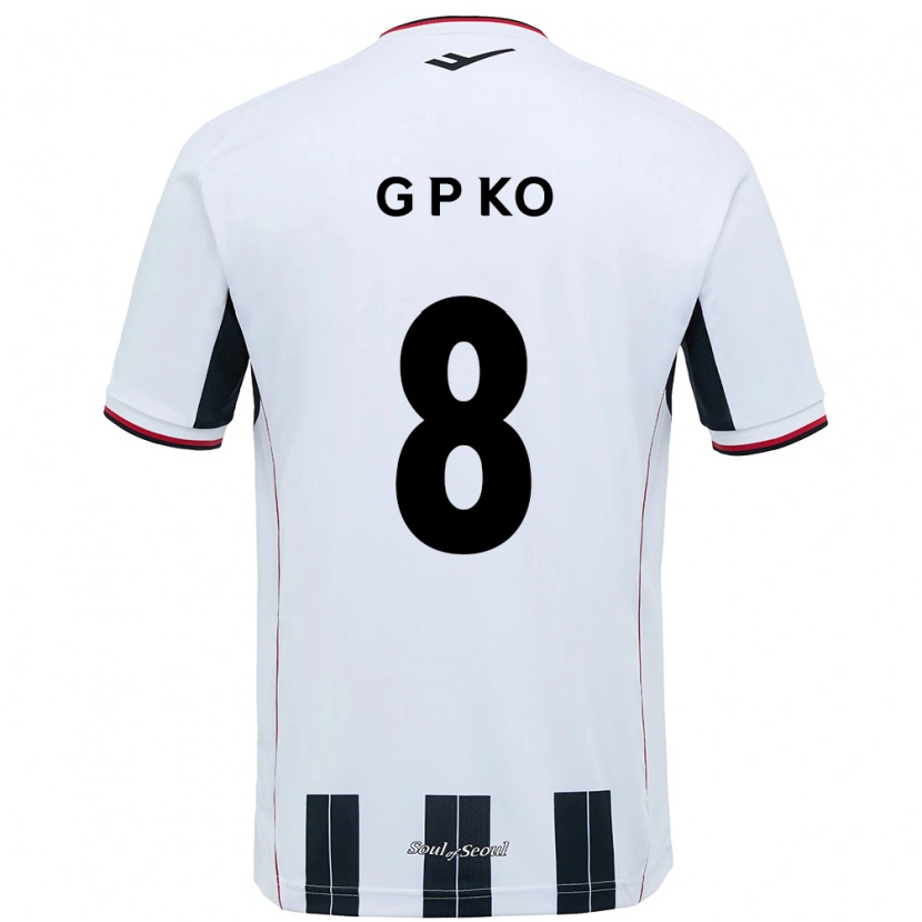 Danxen Mulher Camisola Pil-Gwan Ko #8 Branco Preto Alternativa 2025/26 Camisa