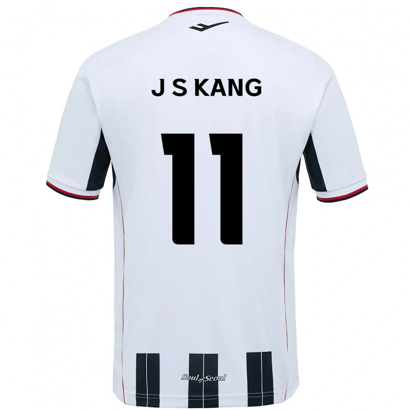 Danxen Mulher Camisola Seong-Jin Kang #11 Branco Preto Alternativa 2025/26 Camisa