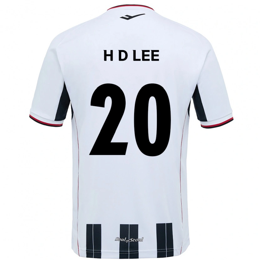 Danxen Mulher Camisola Han-Do Lee #20 Branco Preto Alternativa 2025/26 Camisa