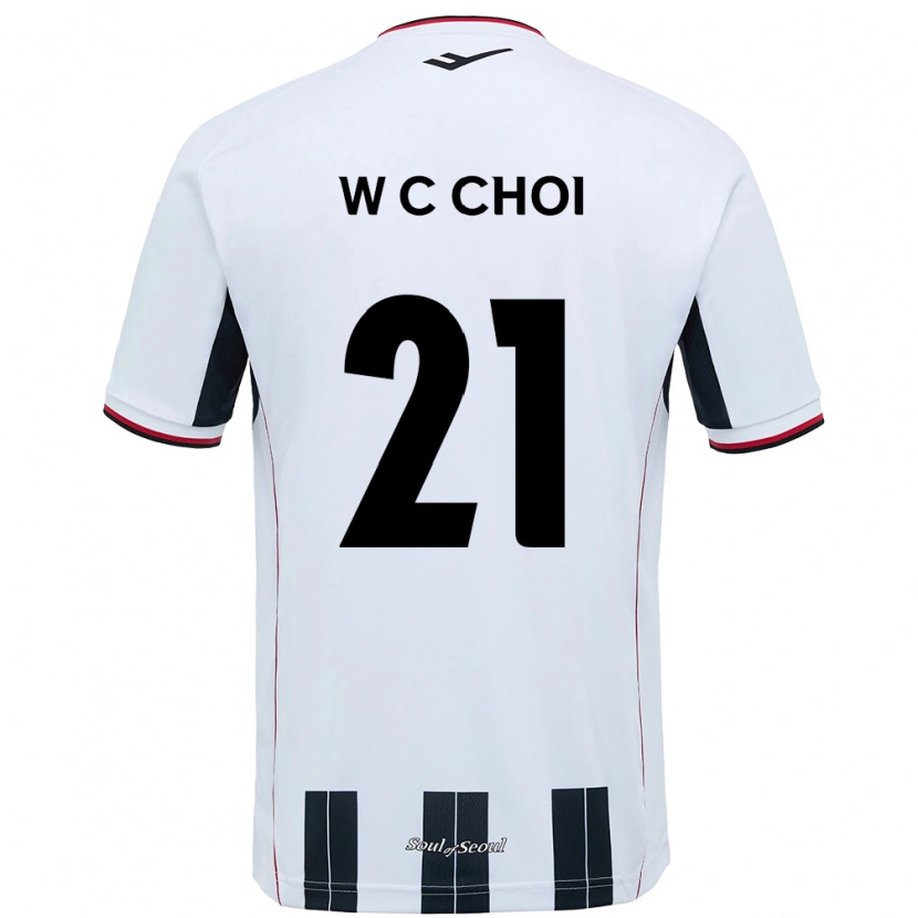 Danxen Mulher Camisola Cheol-Won Choi #21 Branco Preto Alternativa 2025/26 Camisa