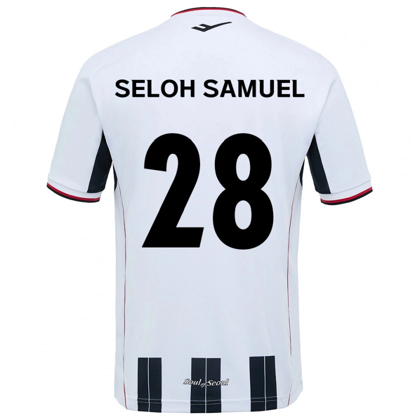 Danxen Mulher Camisola Gbato Seloh Samuel #28 Branco Preto Alternativa 2025/26 Camisa