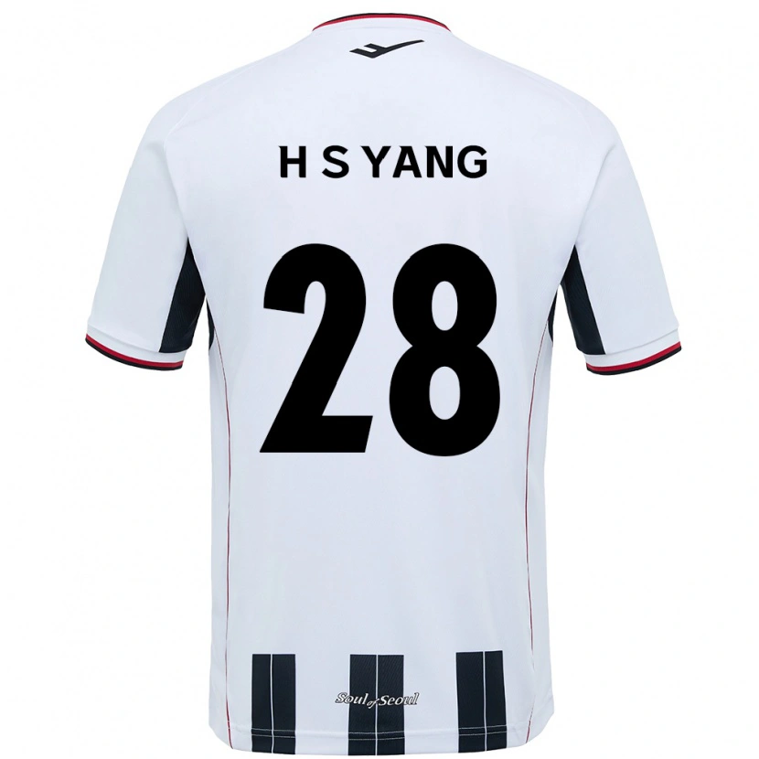 Danxen Mulher Camisola Seung-Hyeon Yang #28 Branco Preto Alternativa 2025/26 Camisa