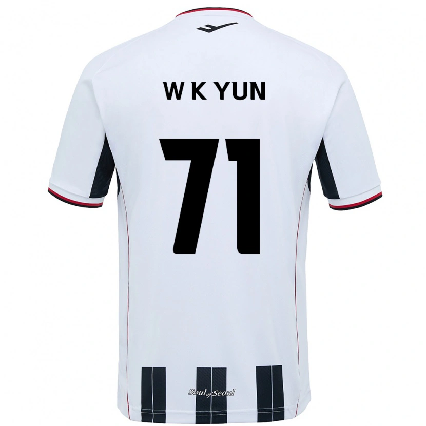 Danxen Mulher Camisola Ki-Wook Yun #71 Branco Preto Alternativa 2025/26 Camisa