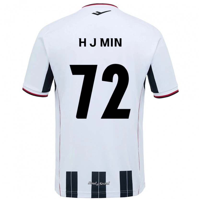 Danxen Mulher Camisola Ji-Hoon Min #72 Branco Preto Alternativa 2025/26 Camisa